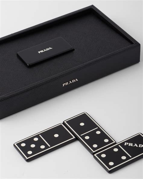 prada domino set|Black Saffiano Leather Dominoes Set .